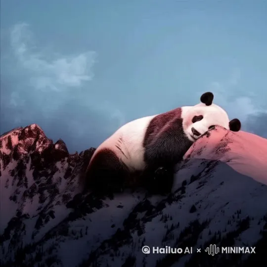 熊猫睡醒打哈欠，伸懒腰 by Hailuo AI Video Generator