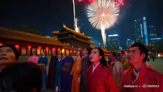 过年打烟花 by Hailuo AI Video Generator