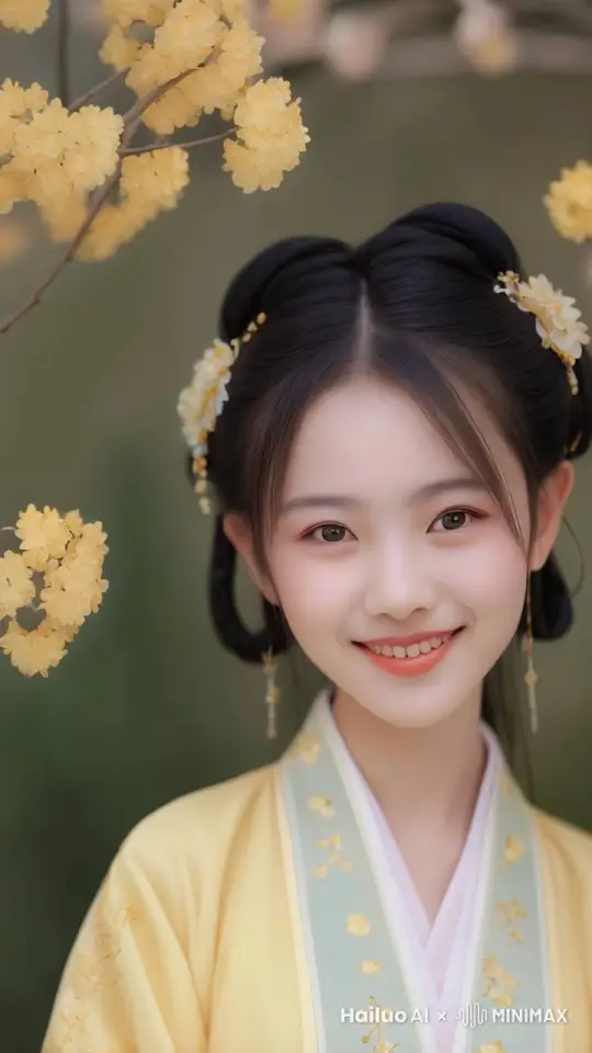 一个害羞又腼腆的小女孩子 by Hailuo AI Video Generator