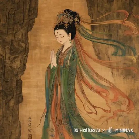 衣服和配饰在自然的摆动 by Hailuo AI Video Generator
