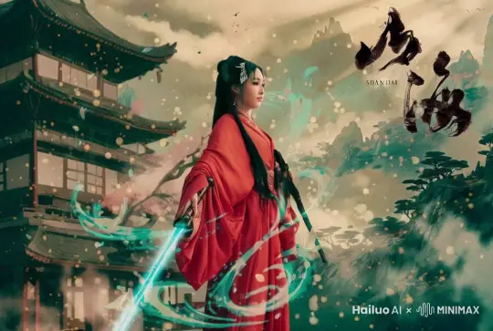 头发飘动，挥剑，转身，阳光洒落 by Hailuo AI Video Generator
