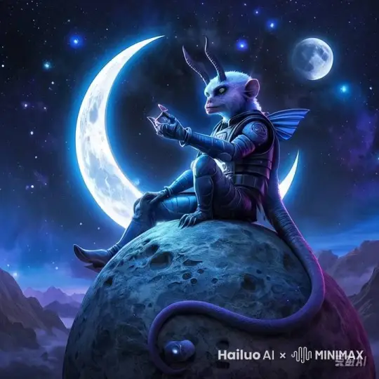 这个外星人想让他站起来，并且的话跳一段舞。 by Hailuo AI Video Generator