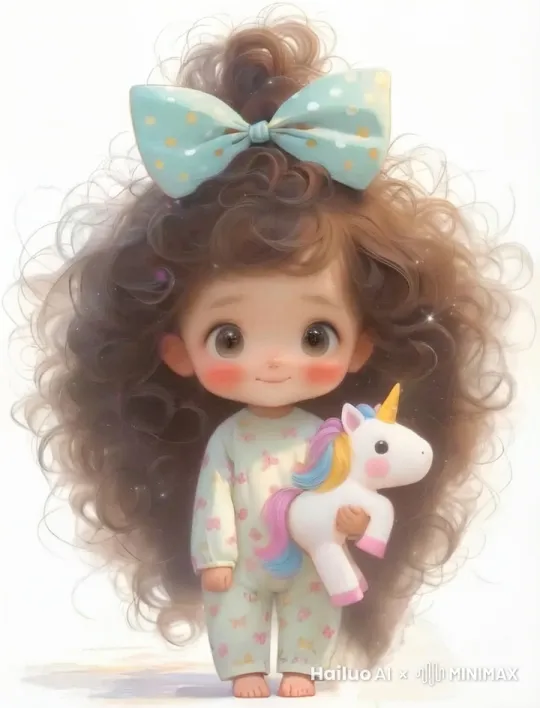 小女孩开心的说英文 by Hailuo AI Video Generator