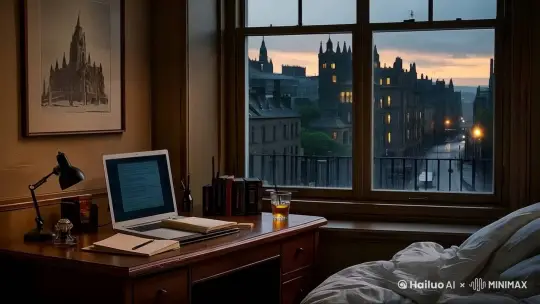 窗外下着大雨 by Hailuo AI Video Generator