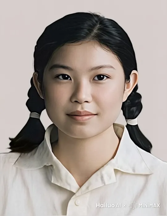 固定镜头，一个漂亮的女人幸福的笑着看向镜头 by Hailuo AI Video Generator