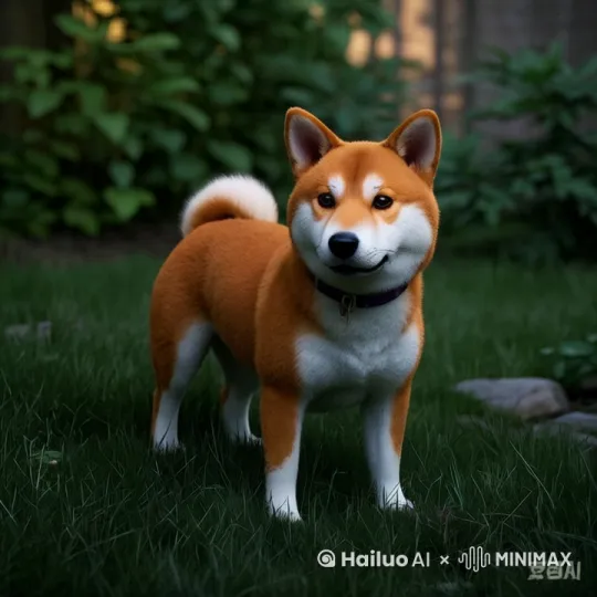 小狗摇尾巴，歪头看 by Hailuo AI Video Generator