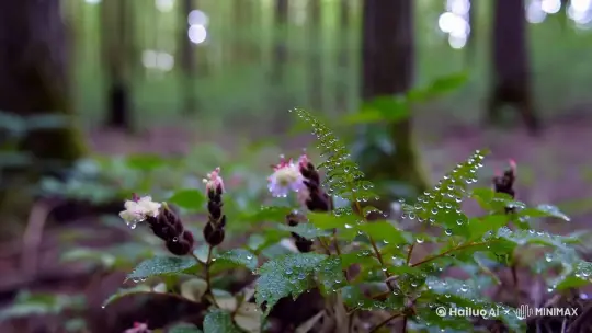 微距，森林中的草木 by Hailuo AI Video Generator