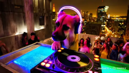 狗狗dj by Hailuo AI Video Generator