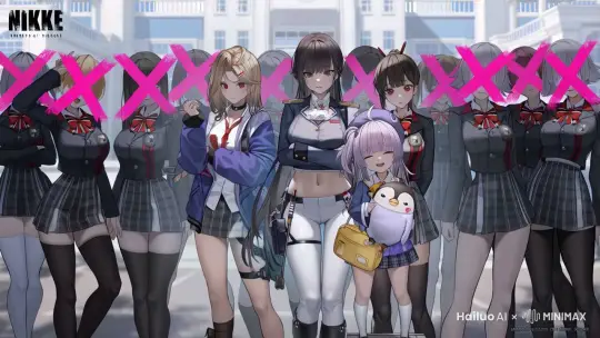 女孩头发飘动，前景的画飘动，有花边飘落，眨眼 by Hailuo AI Video Generator