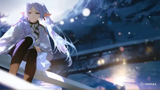 头发轻微飘动，眨眼 by Hailuo AI Video Generator