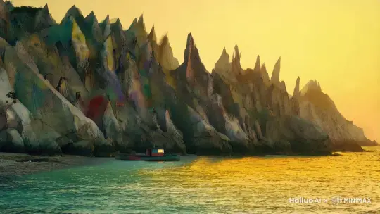 The rugged, unforgiving coastline stretched out, a jagged wound against the pale sky. The late afternoon sun, a dying ember, cast long, skeletal shadows from the imposing cliffs that loomed like silent sentinels. Below, a small, unassuming boat bobbed near the shore, its presence a stark contrast to the isolated grandeur of the landscape. The water, reflecting the fading light, shimmered with a deceptive golden glow, a false promise of tranquility in this desolate and potentially ominous setting. One could almost feel the chill in the air, the sense of isolation, and the unsettling feeling that something wicked, something inevitable, was about to unfold.
#Key Style Points to Aim For: - Bold lines and shapes: Like a comic book brought to life. - Textured surfaces: Watercolor washes, halftone patterns. - Dynamic composition: Using angles and shadows to create tension. - Vibrant, stylized colors: Not realistic but impactful. - A sense of unease: Juxtaposing beauty with underlying menace. by Hailuo AI Video Generator