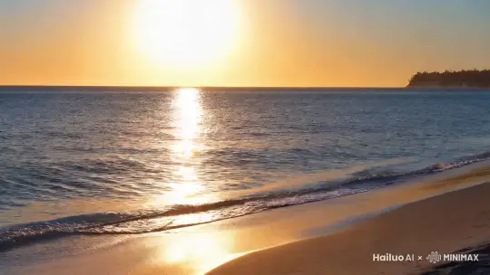 生成一段海边日出视频 by Hailuo AI Video Generator