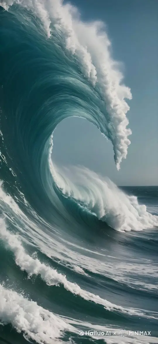 海浪翻滚 by Hailuo AI Video Generator