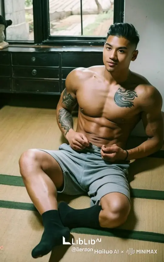 一个男孩站起来，镜头跟着往上拉，男孩说话，站起来后往前一步 by Hailuo AI Video Generator