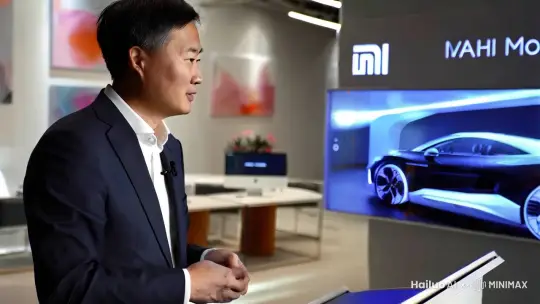 雷军开小米汽车 by Hailuo AI Video Generator