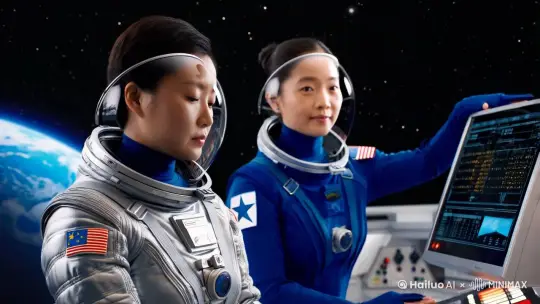 中國女宇航員vs 美國女宇航員 by Hailuo AI Video Generator