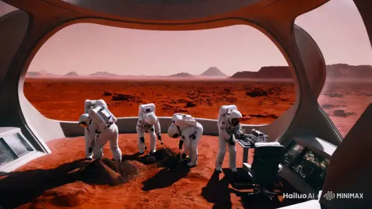 人类在火星上的生活 by Hailuo AI Video Generator