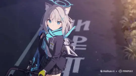 人物开始走动，视角拉远，镜头跟随，人物朝镜头微笑 by Hailuo AI Video Generator