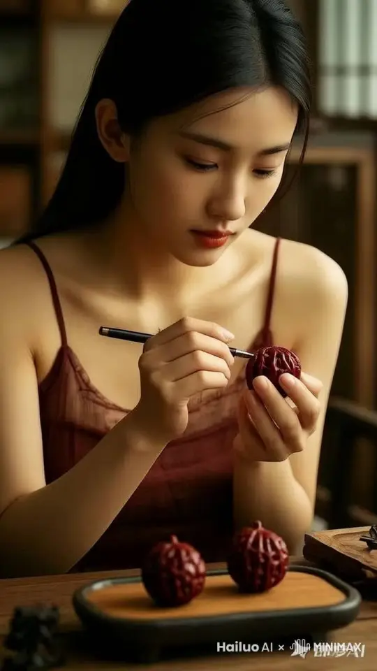 认真工作，抬头微笑 by Hailuo AI Video Generator