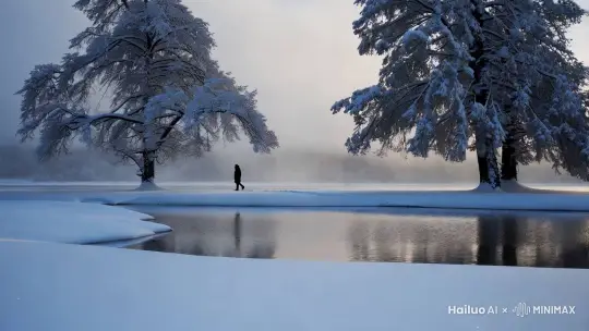一个真实世界的冬天景色的图片摄影 by Hailuo AI Video Generator