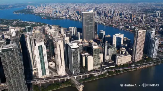 1.
开场：从高空俯瞰城市，镜头缓慢下降，穿越高楼大厦。
2.
过渡：镜头飞越一条宽阔的河流，桥上车水马龙。
3.
树林：镜头进入茂密的森林，树木高耸，鸟儿飞翔。
4.
沙漠：镜头飞越沙丘，沙漠中偶尔出现仙人掌和荒凉的景色。
5.
结尾：镜头逐渐升高，俯瞰整个场景，最终消失在远方。 by Hailuo AI Video Generator