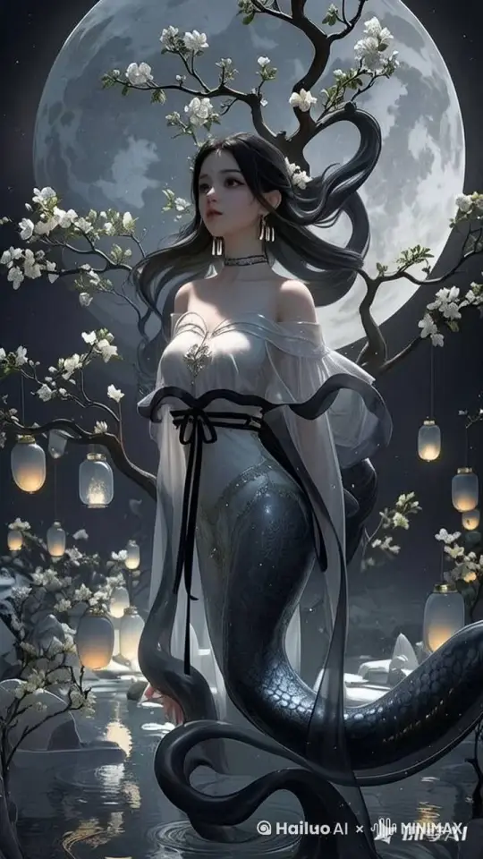 镜头拉近，少女转身，眼睛看着观众，灯光照向面部，面部特写， by Hailuo AI Video Generator