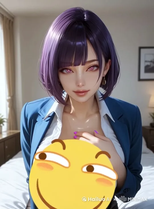 美女亲吻手中黄色球小精灵 by Hailuo AI Video Generator