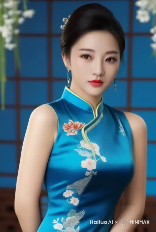 忧郁而温柔的目光掠过画框看向镜头，身体柔美的转动 by Hailuo AI Video Generator
