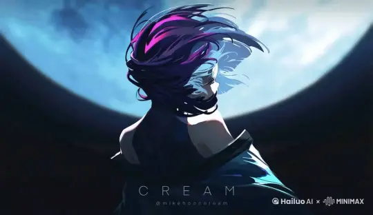人物的头发在屏幕中摆动 by Hailuo AI Video Generator