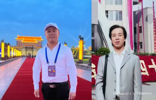 左边的人拥抱右边的人 by Hailuo AI Video Generator