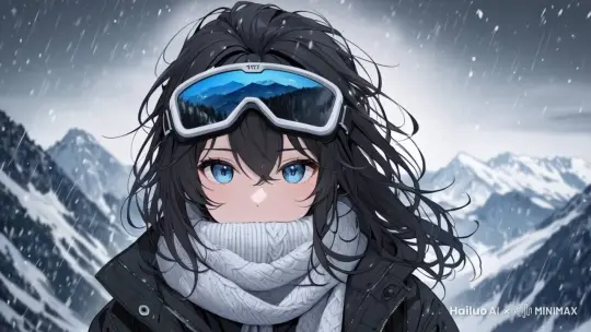 下雪摇晃眨眼睛 by Hailuo AI Video Generator