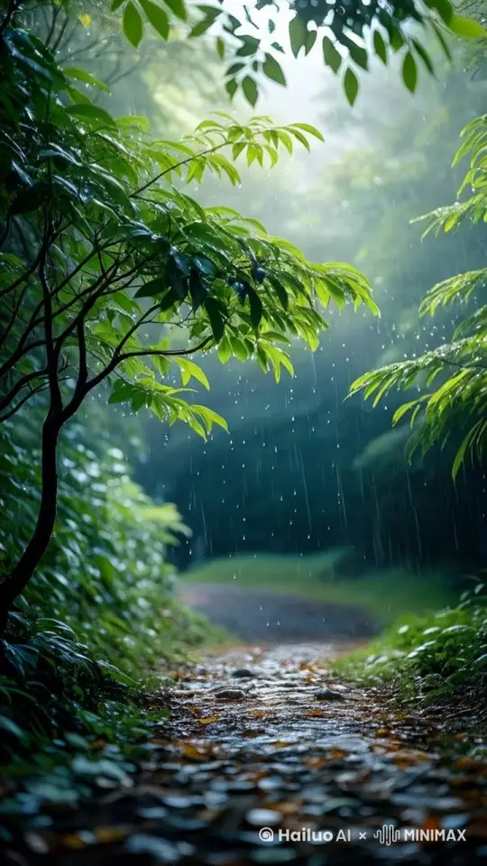 洒脱，飘逸，升格，炫酷，气势。大雨漂泊 by Hailuo AI Video Generator