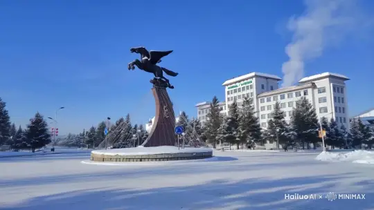 飞马长啸一声扇动翅膀 by Hailuo AI Video Generator