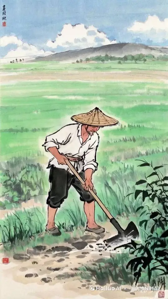 农夫在锄地 by Hailuo AI Video Generator