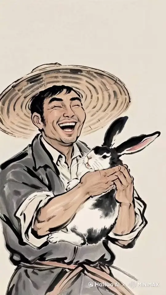 男人哈哈大笑 by Hailuo AI Video Generator