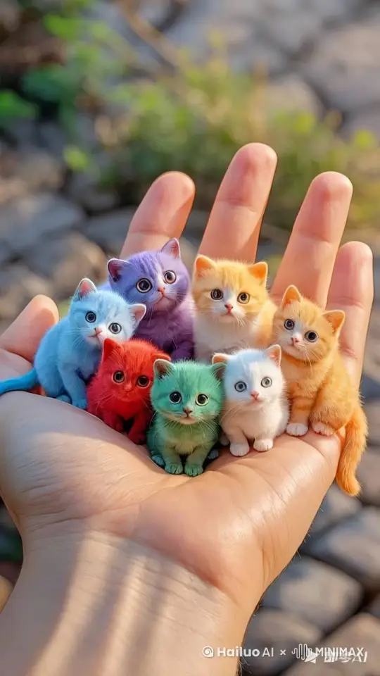 猫咪很自然的挪动身体，很好奇的表情 by Hailuo AI Video Generator