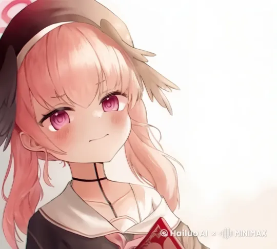 这个可爱的小女生一脸羞涩的看着我 by Hailuo AI Video Generator