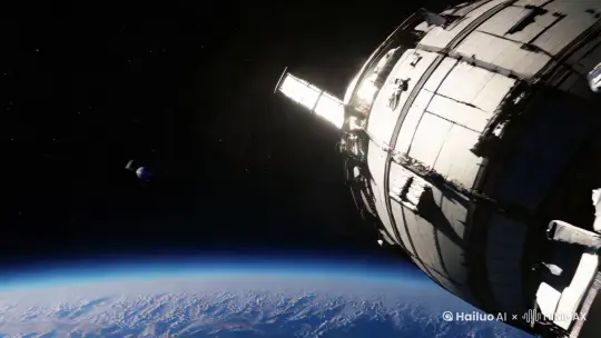 卫星在太空中运行，监视着地球上的战争动态。
先进武器描述：军事卫星具备高分辨率侦察能力，可及时掌握敌方部署
32K超高清，高品质画面，大师级构图，超多细节，光影效果佳 by Hailuo AI Video Generator