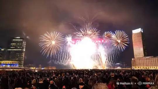跨年烟花秀 by Hailuo AI Video Generator