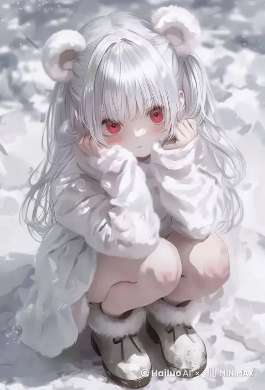 镜头贴近，眨眼，微笑，转身拉远 by Hailuo AI Video Generator