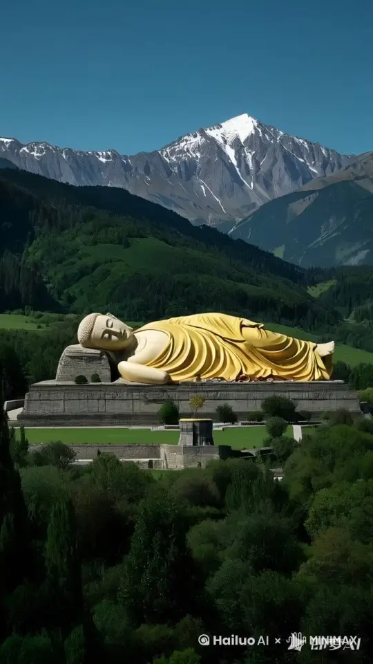 卧佛站起来向右走 by Hailuo AI Video Generator