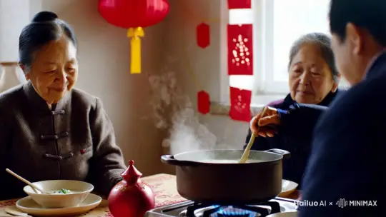 早安！腊八节至，心宁福聚。八方祥瑞，新岁好运。一碗热粥，幸福绵延。愿君喜乐，好运连连。 by Hailuo AI Video Generator