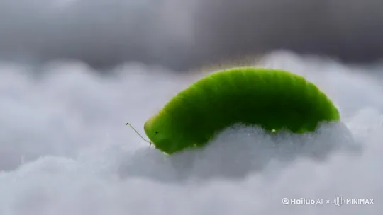 行走在云端的毛毛虫 by Hailuo AI Video Generator