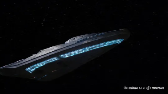 宇宙飞船进入太空星际穿越生成一段视频 by Hailuo AI Video Generator