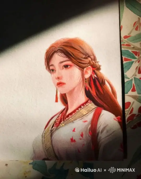 女朋友整理头发，面带微笑，眼神妖娆十分动人 by Hailuo AI Video Generator