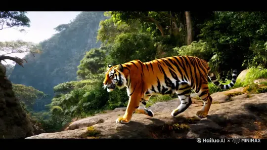 猛虎下山 by Hailuo AI Video Generator