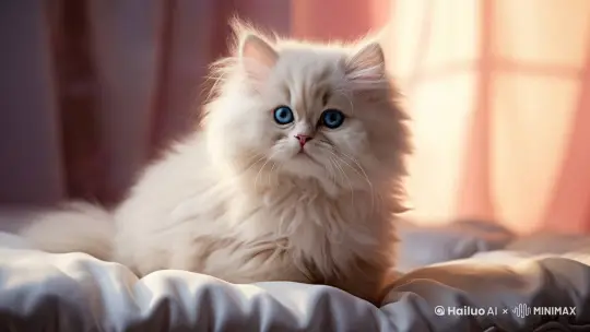 猫咪站起来，伸出爪子，下一镜头，猫咪跳起 by Hailuo AI Video Generator