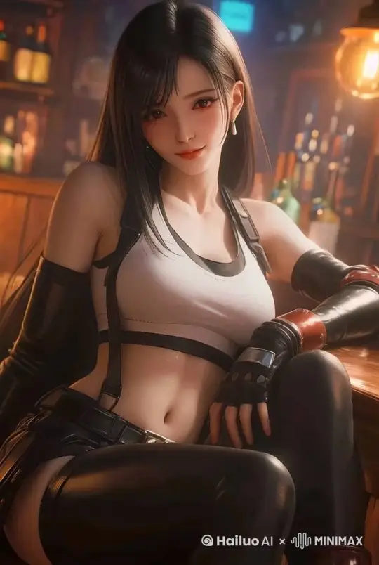 轻轻抬起右手，手心放在嘴下，眨右眼，飞吻后微笑 by Hailuo AI Video Generator