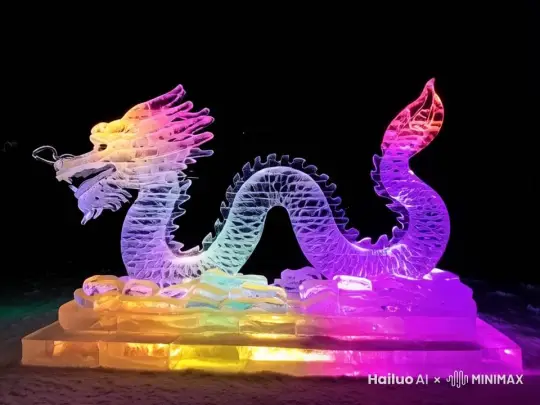 龙散发着光芒，碎成渣渣 by Hailuo AI Video Generator