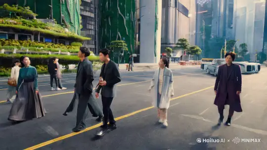 一个2050年的中国城市的样貌 by Hailuo AI Video Generator